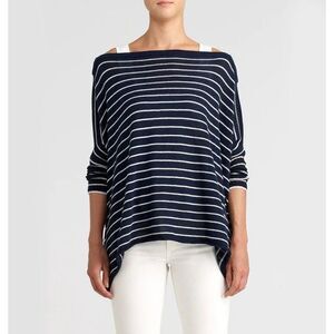 Paper Denim Cloth Logan Stripe Sweater Small Navy NWT